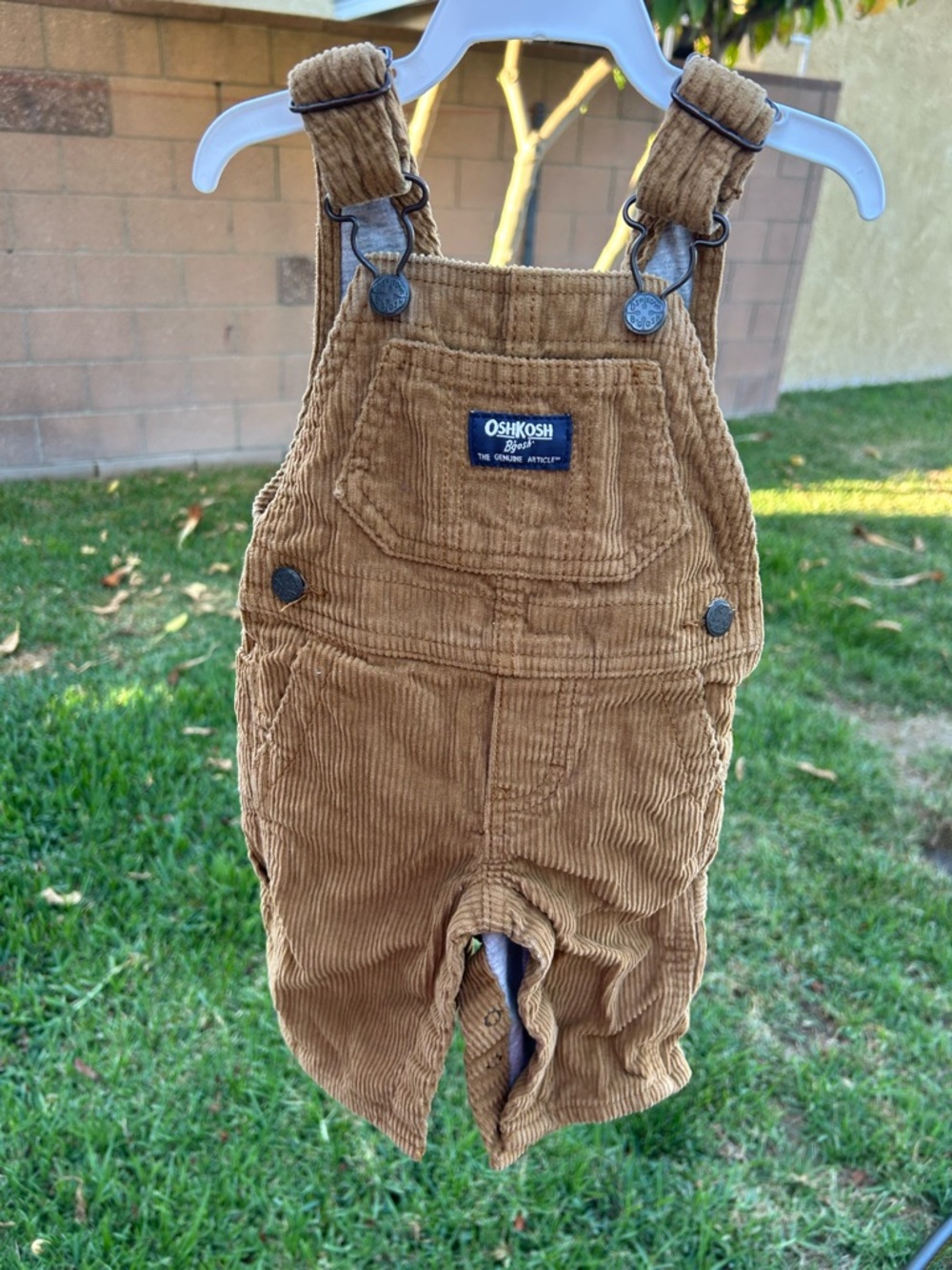 OshKosh B'gosh Corduroy Overalls in Camel Brown